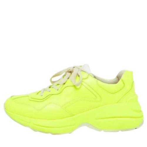Gucci Vintage Pre-owned Laeder sneakers Yellow, Dam