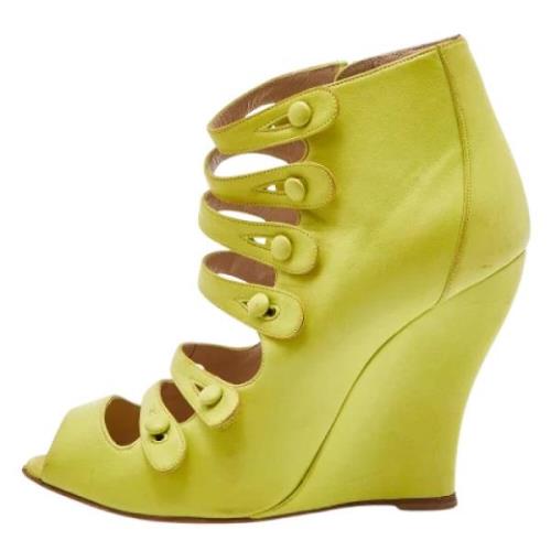 Oscar De La Renta Pre-owned Pre-owned Laeder sandaler Yellow, Dam