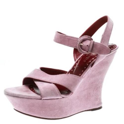 Yves Saint Laurent Vintage Pre-owned Mocka sandaler Pink, Dam