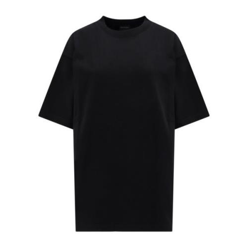 Balenciaga T-shirt med rhinestone baklogo Black, Dam
