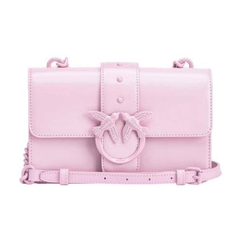 Pinko Iridescent Color Block Mini Love Väska Pink, Dam