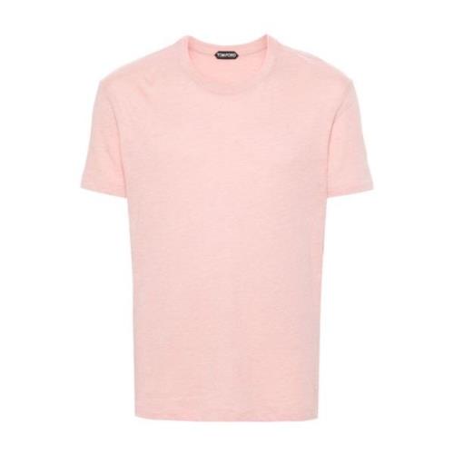 Tom Ford Stilfull Bomullst-shirt Pink, Herr