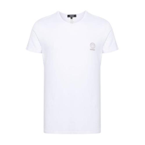 Versace Vita T-shirts och Polos med Medusa Head Motiv White, Herr
