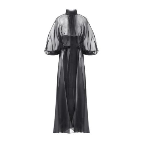 Alberta Ferretti Stunning Svart Sidenklänning Black, Dam
