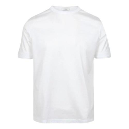 Paolo Pecora Bomull T-Shirt med rund hals White, Herr