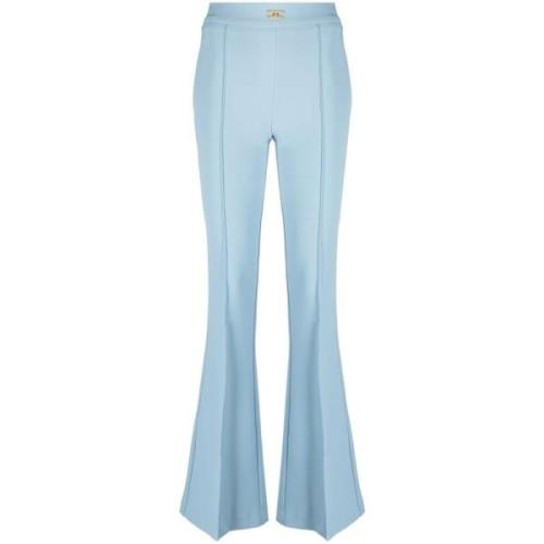 Elisabetta Franchi Wide Trousers Blue, Dam