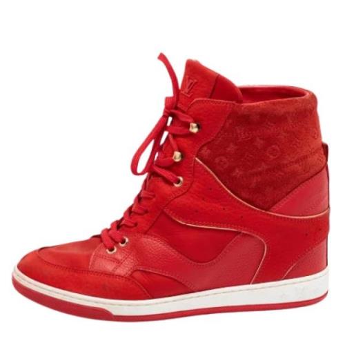 Louis Vuitton Vintage Pre-owned Laeder sneakers Red, Dam