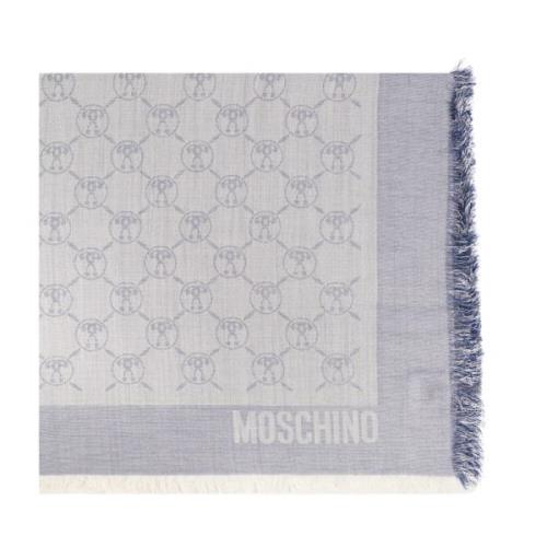 Moschino Halsduk med monogram Gray, Unisex