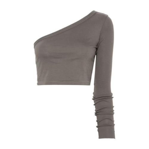 Rick Owens Grå Off-Shoulder Skjorta Gray, Dam