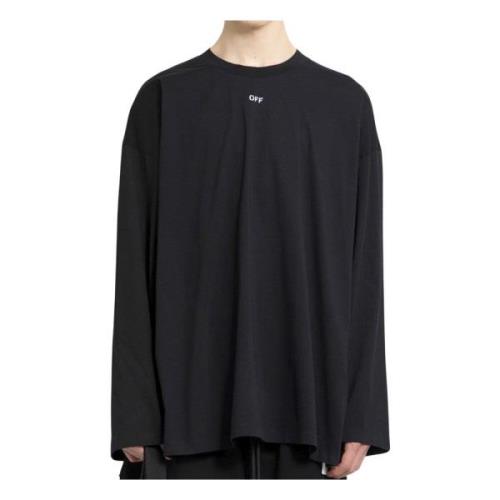 Off White Svart långärmad Off Stamp T-shirt Black, Herr