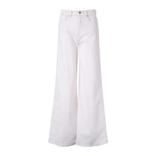 Fracomina Super Flare Jeans White, Dam