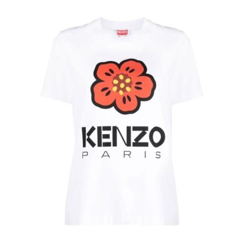Kenzo Blomtryck T-shirt White, Dam
