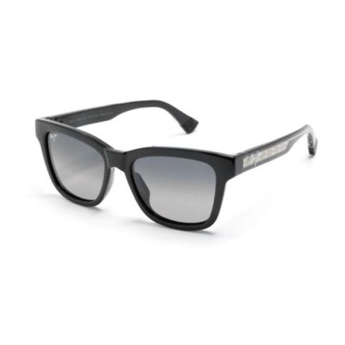 Maui Jim Svarta solglasögon med ljusgrå linser Black, Dam
