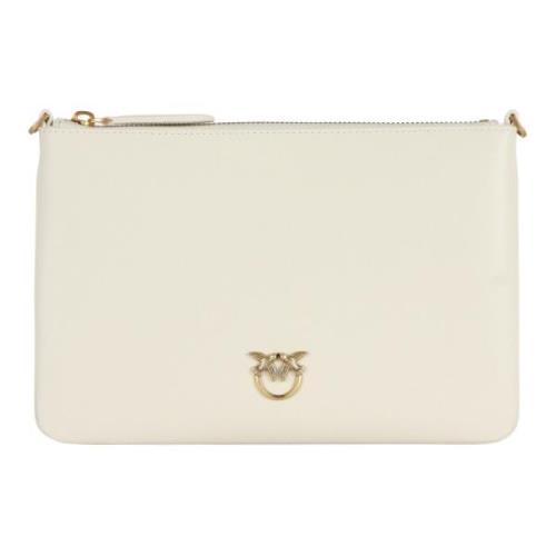 Pinko Platt Klassisk Läderpåse Beige, Dam