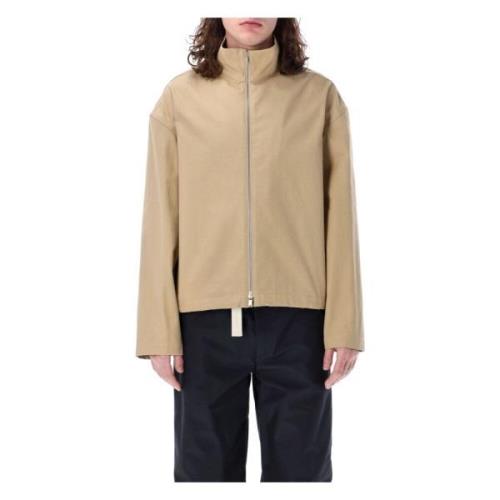 Jil Sander Canvas Blouson Jacka Beige, Herr