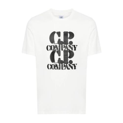 C.p. Company Grafiska T-shirts och Polos White, Herr