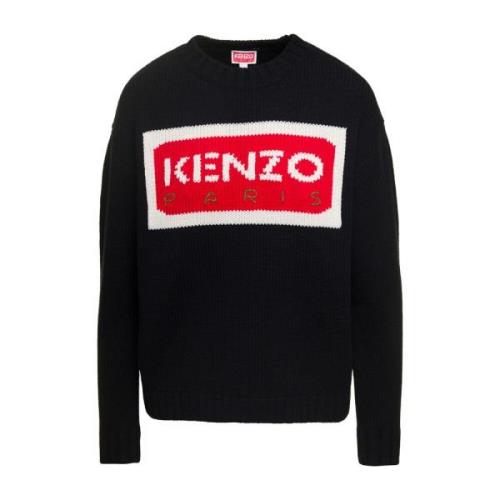 Kenzo Svart Logo Jumper Sweaters Black, Dam