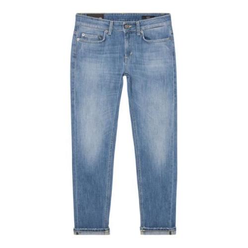 Dondup Blå Skinny Fit Cropped Jeans Blue, Dam