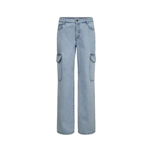Designers Remix Cargo Stil Fickor Jeans Blue, Dam