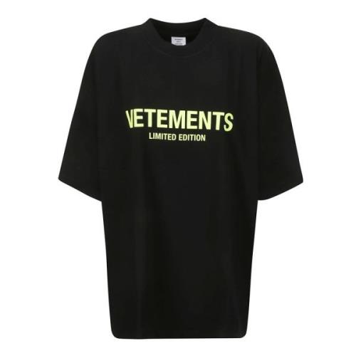Vetements Begränsad Upplaga Logo T-shirt Black, Herr