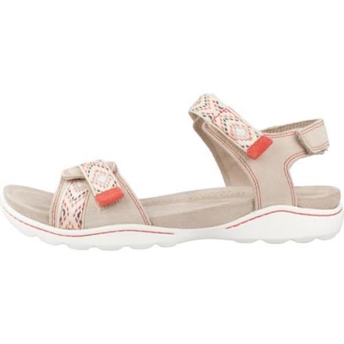Clarks Stiliga platta sandaler för kvinnor Brown, Dam