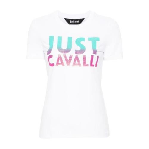 Just Cavalli Grafiska T-shirts och Polos White, Dam