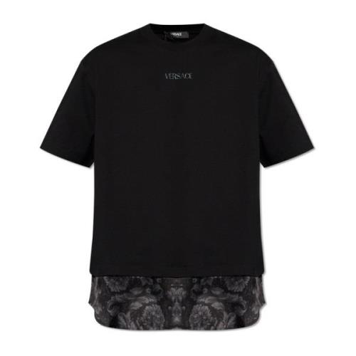 Versace T-shirt med logotyp Black, Herr
