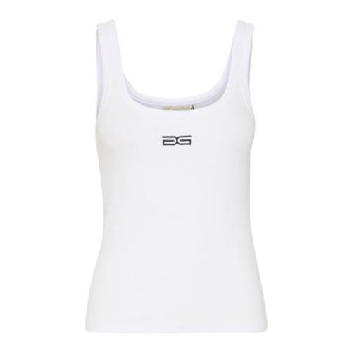 Gestuz Logo Ärmlös topp - Drewgz Sl White, Dam