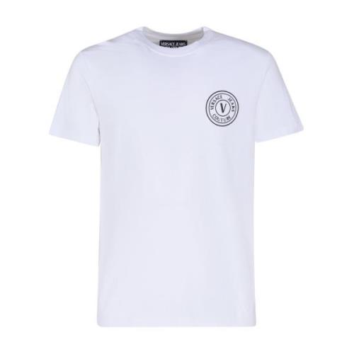 Versace Jeans Couture Vita T-shirts och Polos med 98% Bomull White, He...