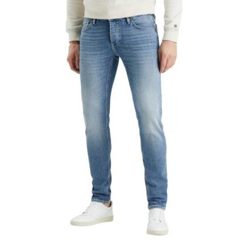 Cast Iron Slim Fit Faded Blue Wash Jeans Blue, Herr