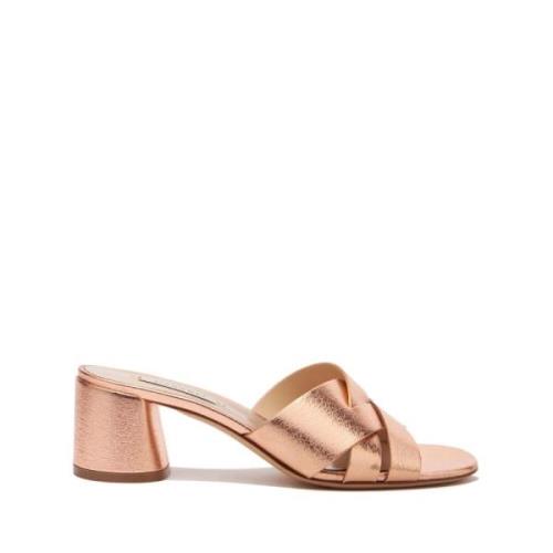 Casadei Guldpink Sandal för Daglig Chic Look Pink, Dam