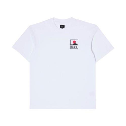 Edwin Sunset On Mt Fuji Grafisk T-shirt White, Herr
