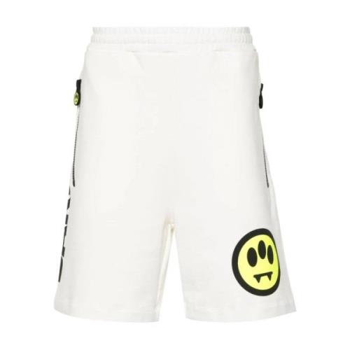 Barrow Vita Shorts med Motivtryck White, Herr