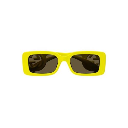 Gucci Gula Orange Solglasögon för Kvinnor Yellow, Dam