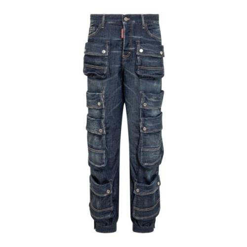 Dsquared2 Straight Jeans Blue, Dam