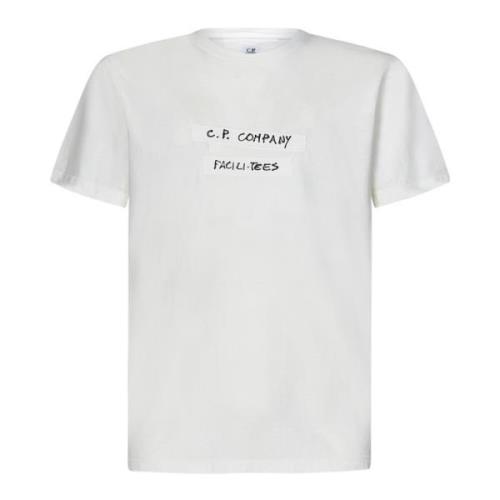 C.p. Company Vita T-shirts och Polos med Grafiska Tryck White, Herr