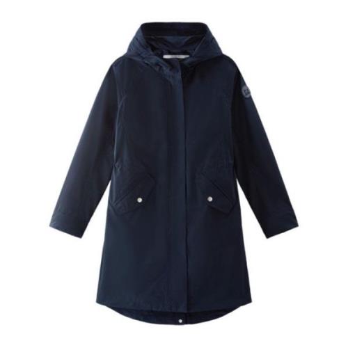 Woolrich Lång sommarparka för kvinnor Blue, Dam