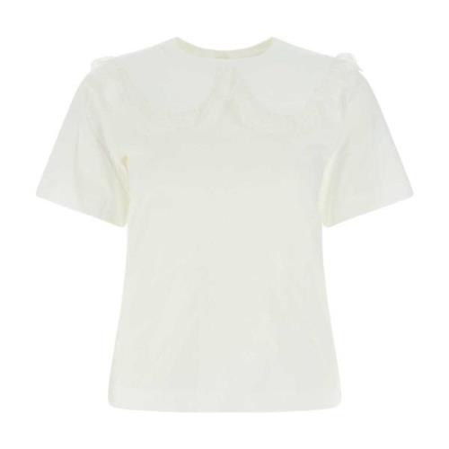 See by Chloé Vit bomull T-shirt White, Dam