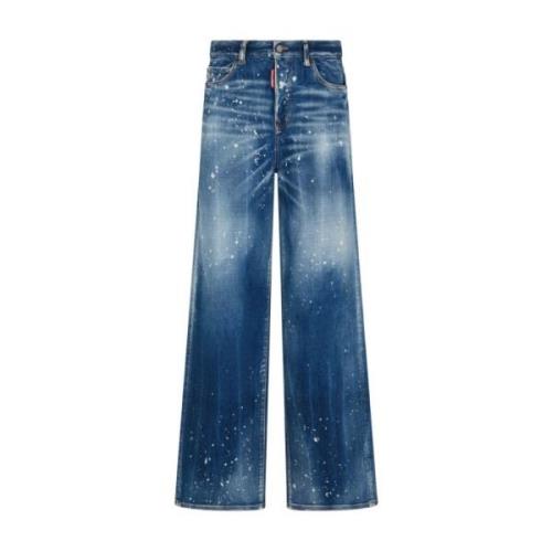Dsquared2 Byxa 5 Fickor Jeans Blue, Dam