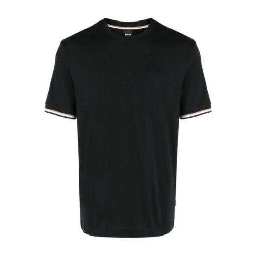 Hugo Boss Thompson 04 T-Shirt med Randig Kant Black, Herr