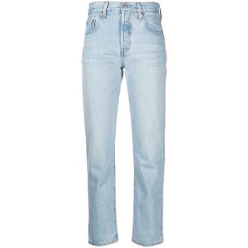 Levi's Ljusblå Straight-Leg Jeans Blue, Dam