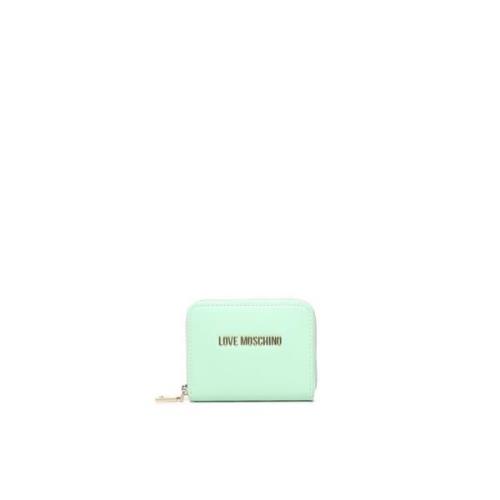 Love Moschino Grön Plånbok med Logotyp Green, Dam