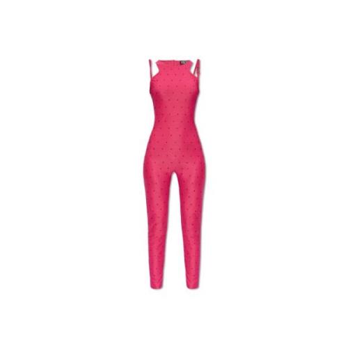 Versace Jeans Couture Jumpsuit med axelband Pink, Dam