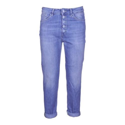 Dondup Blå Denim Jeans med Juvelknapp Blue, Dam