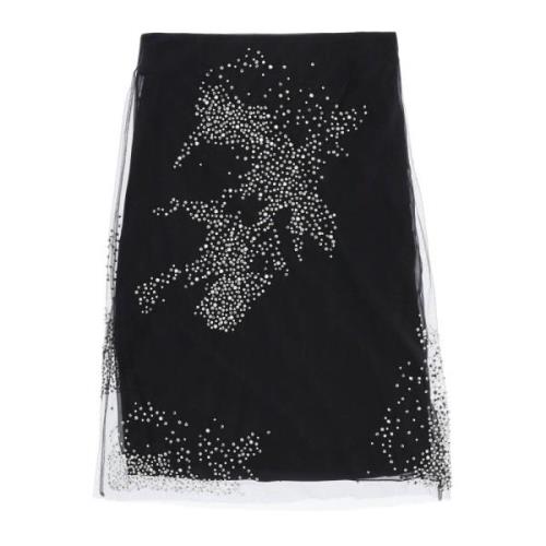 DES Phemmes Diamanté Sequin Tylkjol Black, Dam