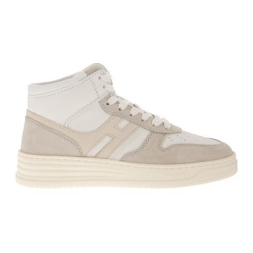 Hogan Retro High Top Trainer Beige, Dam