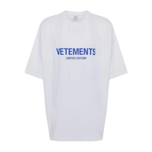 Vetements Begränsad Upplaga Logo T-Shirt White, Herr