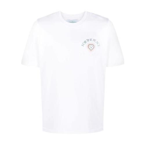 Casablanca Peace Gradient Tryckt T-shirt White, Herr
