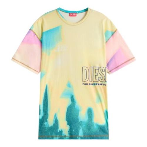 Diesel Avslappnad passform grafisk tryck T-shirt Multicolor, Herr