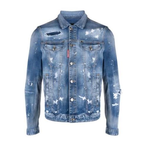 Dsquared2 Blå Jeansjacka Blue, Herr